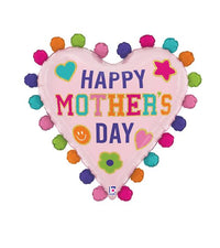 27” Mother’s Day Heart Patches Balloon
